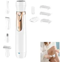 Dopwii 5-in-1 Damen Elektrorasierer, wiederaufladbar, für Körper, Gesicht, Bikinizone, Nase und Augenbrauen