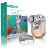 Voyor Damenrasierer Elektrisch 3D Epilierer Wasserdicht Gesicht Beine Arme Intimrasierer Mini Tragbar Type-C Wiederaufladbar Schmerzfrei ES310