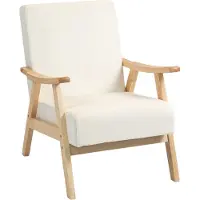 Youjia Sessel Relaxsessel mit Armlehne, Sitzkissen, Gepolstert Loungesessel mit Holzrahmen, Armlehnensessel mit Samt-Optik, Polstersessel für Schlafzimmer