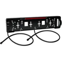 Aspöck Kennzeichenhalterung mit LED-Beleuchtung und 12V Bremslicht, 0,8 m und 1 m Kabel