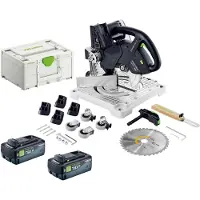 Festool SYMC 70 EB-Basic Akku Leistensäge 36 V ( 2 x 18 V ) 216 mm + 2x Akku 8,0 Ah + Systainer - ohne Ladegerät