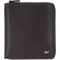 Golden Head Leder Geldbörse Polo RFID Protect RV-Kombischeintasche 3302 Dunkelbraun