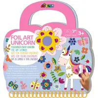 Avenir Foil Art - Einhorn Bastelbuch für Kinder - kreatives Spielzeug