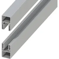 Traumgarten Sichtschutzzaun SYSTEM Senkrecht-Adapter 2er-Set silber