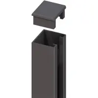 Traumgarten Sichtschutzzaun U-Montageprofil SYSTEM Anthrazit, 192 cm