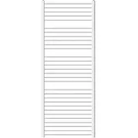 LuxeBath Badheizkörper Sahara, 750x1800 mm, Weiß, gebogen mit Seitenanschluss, ohne Heizstab