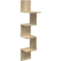 vidaXL Wandregal Wandhalterung Sonoma-Eiche 32 x 21 x 107 cm