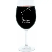 Glaskoch B. Koch jr. GmbH + Co. KG Leonardo Weinglas 400 ml, Motivglas, Sternbild Widder, Geschenk, Stimmungsglas mit Gravur, Moodglas, 22 cm