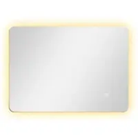 AICA Sanitär Badspiegel 70x50 cm Spiegel mit LED Beleuchtung Touch Wandschalter Beschlagfrei Drei Lichtfarbe Dimmbar Memory Neutral-Warm-Kaltweiß