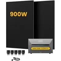 Anker SOLIX Solarbank 3 E2700 Pro, mit 2 x 450W Bifaziale Solarmodule, by Powerness - 2.7kWh / 5 x Smart Plug / Selbstabholung