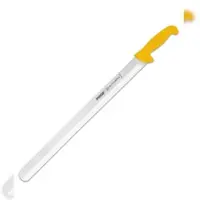 Pirge Butcher's Dönermesser Hohlschliff 50 cm Gelb - Aufschnittmesser - Schärfstes Döner Langmesser - Schneidemesser - Fleischmesser - BBQ Messer