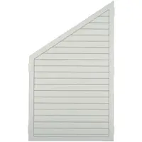 Tetzner & Jentzsch T&J Sichtschutzzaun LIGHTLINE Schrägelement weiß Sichtschutz Lamellenzaun, 90x150/90 cm, Ecke rechts