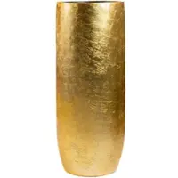 VIVANNO Bodenvase Solerio 33 cm x 33 cm x 80 cm Blattgold