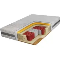 MKS Meble Multipocket-Matratzen ELORI, Visco Schaum 4 cm, 7 Härtezonen, antiallergische Matratze, Memory Schaum, Kokosschicht - APRI - 180 x 200 cm