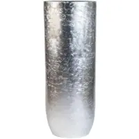VIVANNO Bodenvase Solerio 33 cm x 33 cm x 80 cm Blattsilber