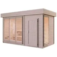FinnTherm Gartensauna Azalia Naturbelassen 434 cm x 234 cm