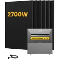 Anker SOLIX Solarbank 3 E2700 Pro Solaranlage, mit 6 x 455W Bifazialen Solarmodulen, by Powerness - 5.4kWh / ohne Zubehör / Standardversand