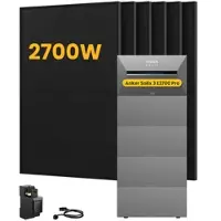 Anker SOLIX Solarbank 3 E2700 Pro Solaranlage, mit 6 x 450W Bifazialen Solarmodulen, by Powerness - 13.5kWh / 1 x Smart Meter / Standardversand