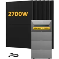 Anker SOLIX Solarbank 3 E2700 Pro Solaranlage, mit 6 x 455W Bifazialen Solarmodulen, by Powerness - 10.8kWh / ohne Zubehör / Standardversand