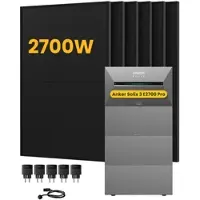 Anker SOLIX Solarbank 3 E2700 Pro Solaranlage, mit 6 x 455W Bifazialen Solarmodulen, by Powerness - 10.8kWh / 5 x Smart Plug / Standardversand