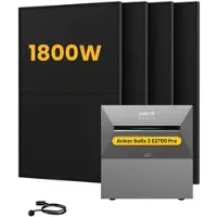 Anker SOLIX Solarbank 3 E2700 Pro, mit 4 x 450 Bifaziale Solarmodule, by Powerness - 5.4kWh / ohne Zubehör / Selbstabholung