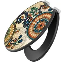 Banjado Anthrazit Toilettendeckel Mit Absenkautomatik WC-Sitz Soft Close Hygienischer Klodeckel MDF Mit Motiv Modernes Mandala