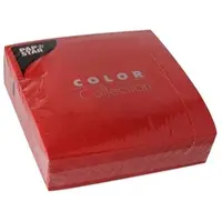 Papstar 700 Servietten, 3-lagig 1/4-Falz 33 cm x 33 cm rot