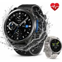 Blossom Smartwatch Herren Damen Watch 1,43" AMOLED Fitnessuhr 500mAh IP69K 5ATM mit Herzfrequenz, SpO2, Schlafmonitor für Android & iOS, 60 Tage Standby