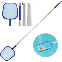 OEM Schwimmbecken Schlauchnetz mit Teleskopischer Stange – 120 cm – Teich- und Schwimmbecken Net für Blätter und Algen – Nylon Net