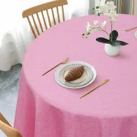 OEM Wasserbeständiges Polyester-Tischüberzug, 140cm, Rosa, Waschbar, Lotus-Effekt, für Wohnzimmer, Esszimmer, Terrasse