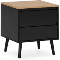 VS VENTA-STOCK NACHTTISCH Desi 2 schubladen schwarze Farbe