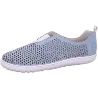 Rieker Damen Slipper perforiert Lochmuster Stretch 52866, Größe:39 EU, Farbe:Blau