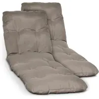 Beautissu 2X Auflage Sonnenliege Deckchair Flair RL, 190x60x8 cm, Taupe