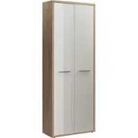 Composad Türenset - 75 x 210 cm - Weiß Hochglanz - Grau - mit 2 Griffen - 2er Set