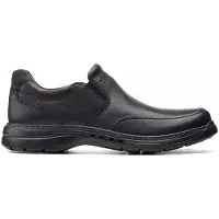 Clarks Un Brawley Step - Schwarz Glattleder Größe: 41 Normal