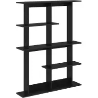 vidaXL Wandregal Schwarze Eiche 102 x 20 x 130 cm Holzwerkstoff