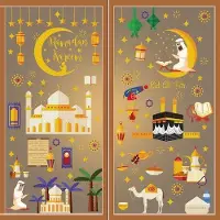 OEM Ramadan Raamdekoration, 196 Stück Selbstklebende Ramadan Sticker, Dekoration für Muslime