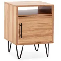 VS VENTA-STOCK NACHTTISCH Alma 1 Tür Holzfarbe, Metallfüße