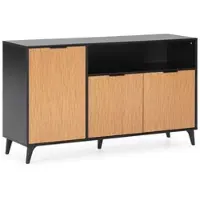 VS VENTA-STOCK SIDEBOARD Denis, Schwarz/Holzfarbe