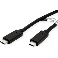Roline USB 3.2 Gen 2 kompatibles Kabel, USB C-C, ST/ST, 4K UHD-1, 10Gbit/s, Emark, 85W, schwarz, 7 m