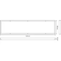 LED Universum Aufbaurahmen Aluminium weiß für LED Panel 120x30cm L1205xB305xH43mm (Kunststoffclips)