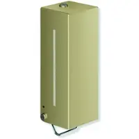 Hewi Seifenspender, Edelstahl, PVD, mit Innenbehälter zur freien Befüllung, Füllmenge 600 ml, Breite 102 mm, Höhe 270 mm, Tiefe 98 mm, in Farbe CK (Messing glänzend)