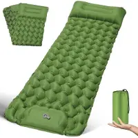 OEM Luftbett - Selbstauflaufendes - Luftmatratzen - Mit Kissen 200 x 68 cm - Ultraleicht aufblasbar wasserdichtes Bett für Trekking, Zelt, Rucksack, Hängematte