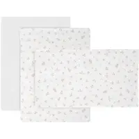 cambrass Plumeti 80x120x1 Cm Spannbettlaken Für Gitterbett 3 Einheiten