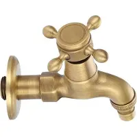 OEM Massiv messing-Armatur mit Abdichtungskissen G1/2 Einweg-Wasserkopf für källes Wasser - Wandmontage für Pools - Duschkabinen und Küchenarmaturen