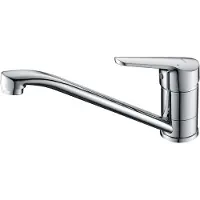 Ibergrif Wasserhahn Küche, Küchenarmatur mit Einhebelmischer, Keramikkartusche und 360° Drehbarer Spültischarmatur, Schnellmontage mit 40cm Kalt-/Warmwasserschlauch, Chrom Edelstahl,M14450