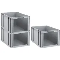 Proregal 3x Eurobox NextGen Store | HxBxT 32x40x60cm | 65 Liter | Front offen | Eurobehälter, Transportbox, Transportbehälter