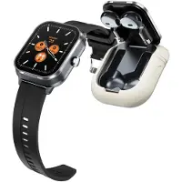 StarTech.com Smartwatch - Quadratisches Design - 5,1 cm TFT-Display - Bluetooth 5.3 - Schlaf- & Schritttracking - iOS-kompatibel - 3–7 Tage Akkulaufzeit - Grau