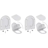 Helloshop26 - Set aus zwei WC-Sitzen mit Absenkautomatik weißer Kunststoff 02_0002958