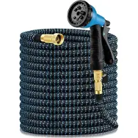 Famanu Gartenschlauch Flexibel, 3/4 Zoll, erweiterbar, 9 Funktionen, 50 Fuß (15 m)